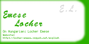emese locher business card